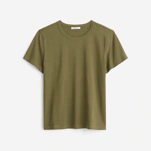 Madewell Tops - NWT Madewell Cotton Perfect Crewneck Tee in faded ivy - M